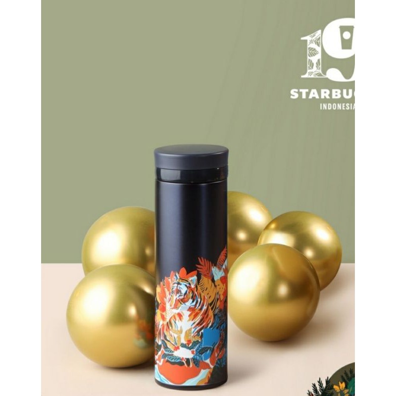 Tumbler Thermos Starbucks Indonesia 19th Anniversary - Tumbler Motif Harimau Sumatra Starbucks