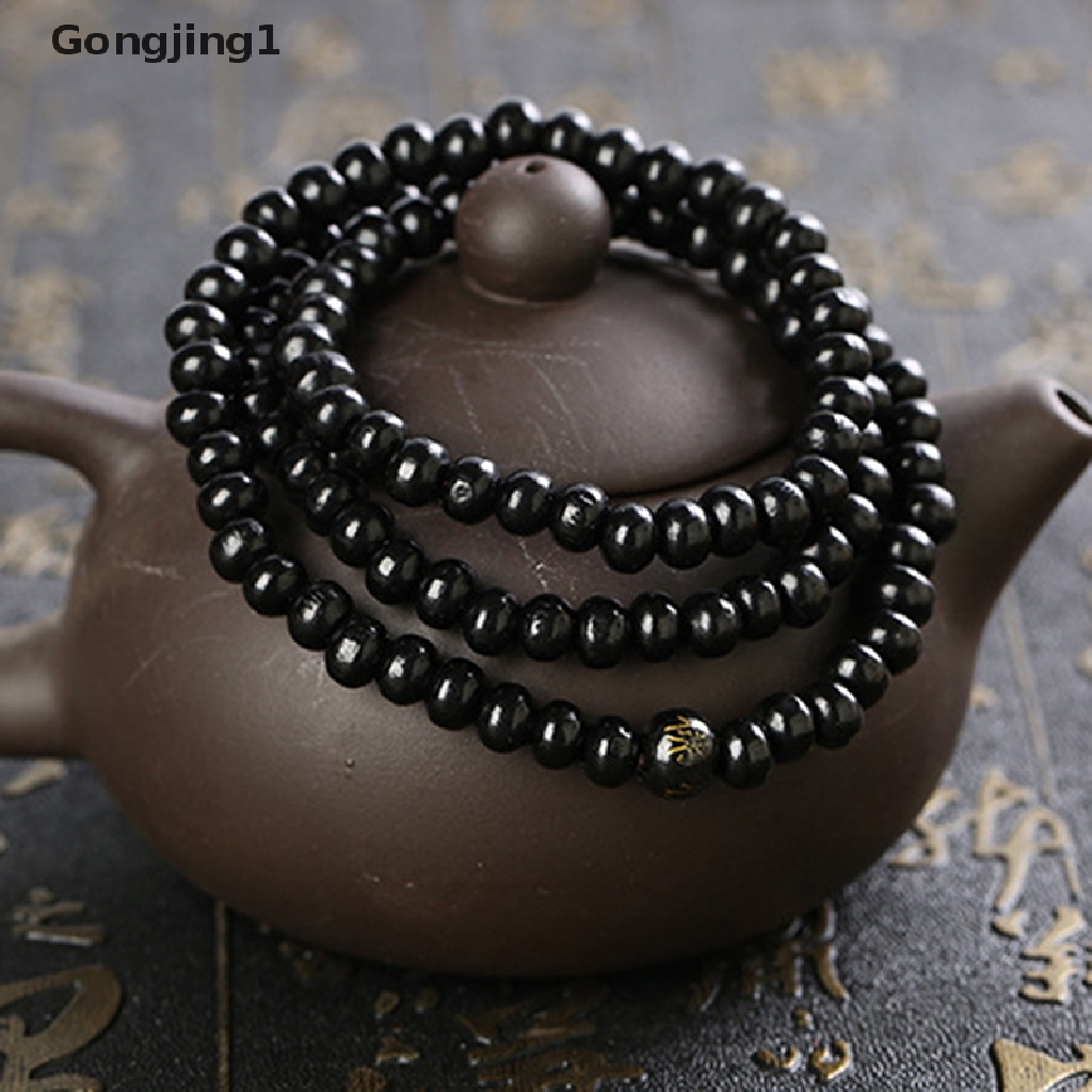 Gongjing1 Gelang Meditasi Buddha Bahan Kayu Cendana Alami Ukuran 6 / 8mm Untuk Pria / Wanita