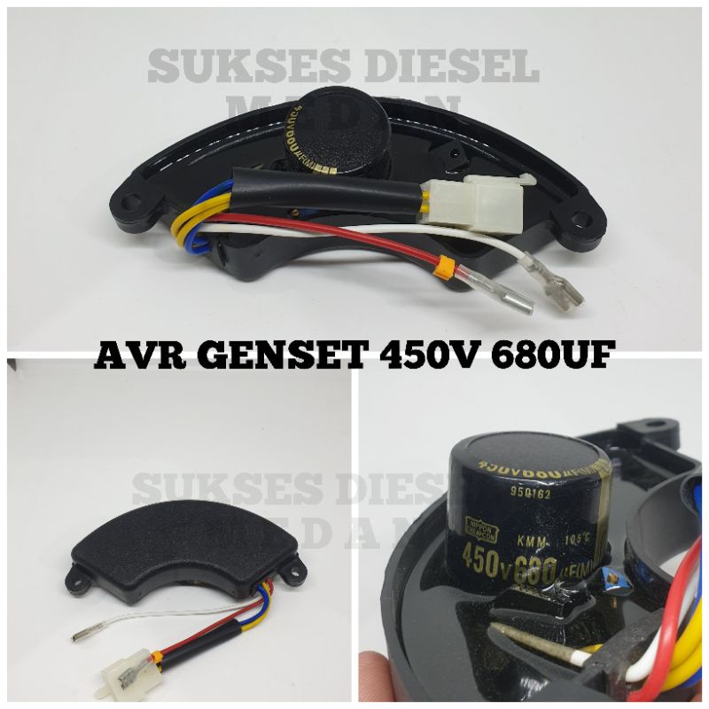 AVR Genset Bensin dan Solar 450V 680UF Model Sabit Fiber