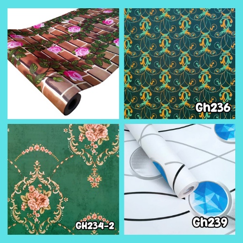 Wallpaper Sticker Dinding Wallpaper Dinding Wallpaper Stiker Wallpaper dinding Anak Gh Premium Quality 45CM x 8Mtr Terbaru