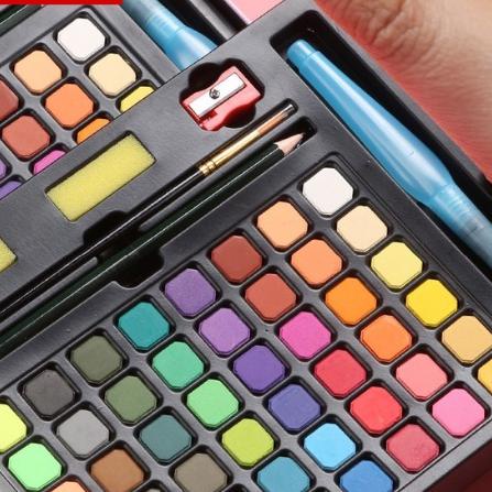 

<DoC ✪> TOPER Watercolor Set 48 Warna Solid Free Kuas dan Kertas Gambar Metal Tin Case/Cat Air Padat Set/Water Color Set |Ready now