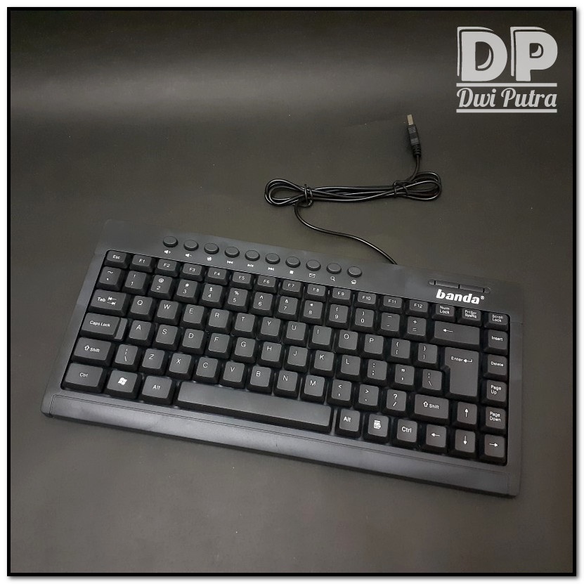 KEYBOARD MINI BANDA K-1000 USB // RINGAN TIPIS OFFICE MULTIMEDIA LAPTOP NOTEBOOK KOMPUTER // K1000