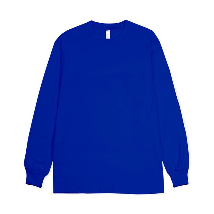 PRIME - HEAVY WEIGHT LS CREWNECK T-SHIRT - ROYAL BLUE - S