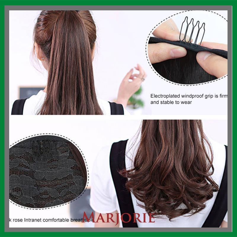 Wig Ponytail Anak -Anak dan Kuncir Kuncir Jendak Bahan Sintetis Dengan Klip -MJD