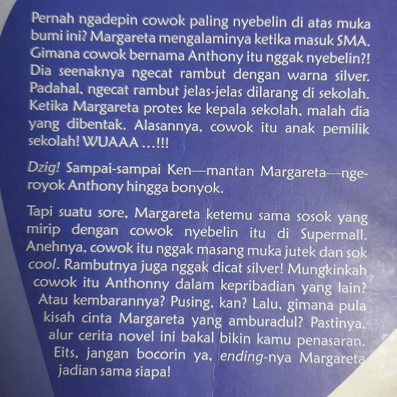

Novel Bekas 5 Ribuan "Cowok Nyebelin Banget