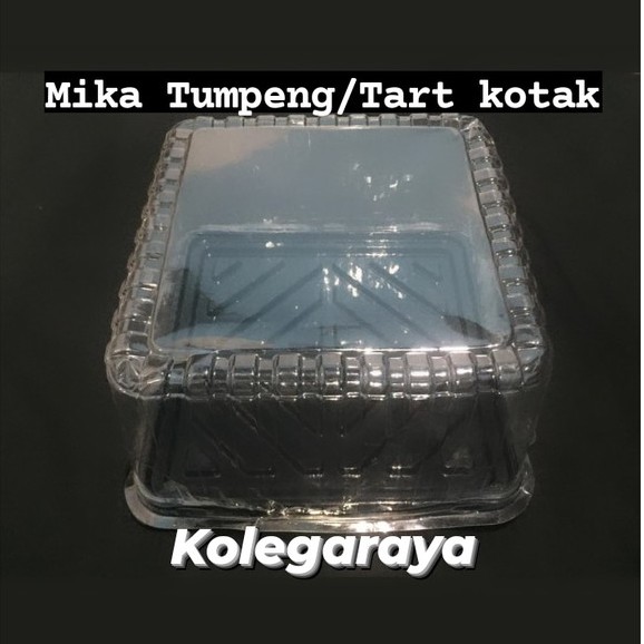 Mika Kue Tart Tumpeng &quot;KOTAK&quot; CT30 Warna Hitam Isi 10PCS Alas dan Tutup