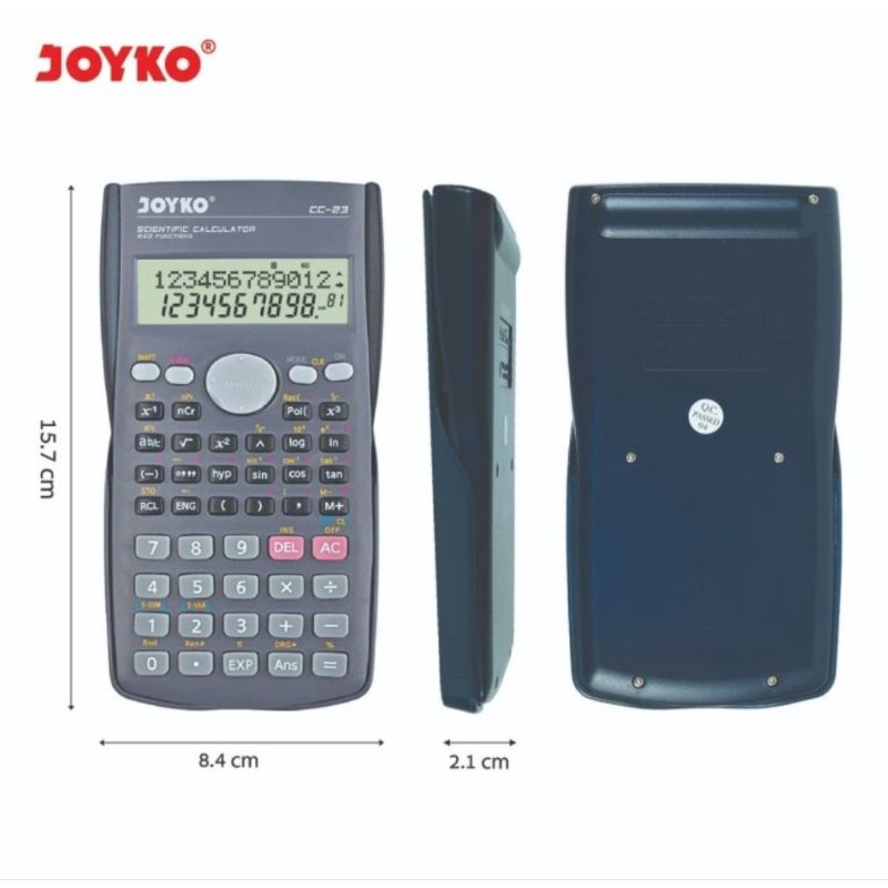 Kalkulator Ilmiah JOYKO CC-23 - Scientific Calculator CC-23CO Original 240 Fungsi