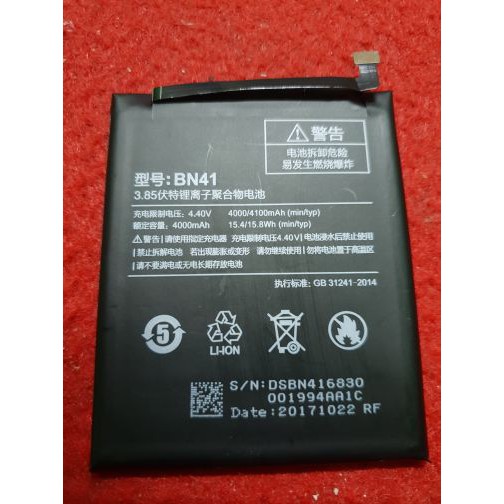 Baterai batre Xiaomi Redmi Note 4 / BN41 Original 100%