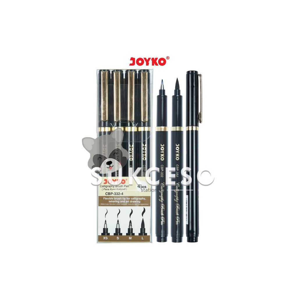 

Joyko Calligraphy Brush Pen CBP-332-4 / Pulpen Pena Kuas Kaligrafi 1 SET 4 Pcs Murah Berkualitas
