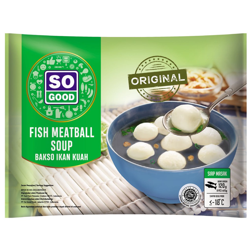 BAKSO IKAN KUAH ORIGINAL SO GOOD 120GR BASO FISH MEATBALL SOUP HALAL