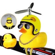 Grosir - 546 Bebek Kuning LED Bell / Bebek Helm Spion Motor / Duck Pakai Kalung,Kaca,Lampu,Helm