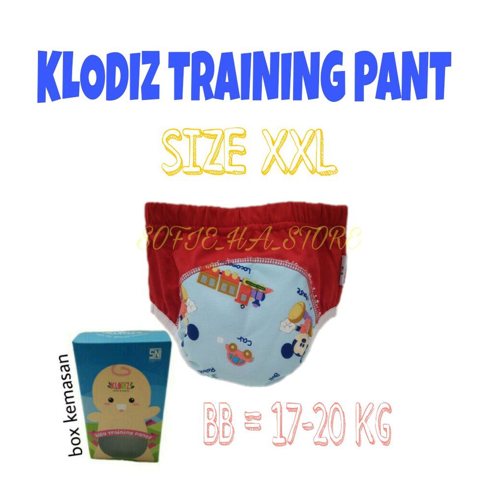 Klodiz Training Pants - Popok Kain / Celana Toilet Training Klodiz - Size XXL