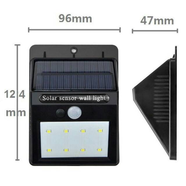 Lampu LED taman tenaga surya system sensor dinding/solar cell/panel 20