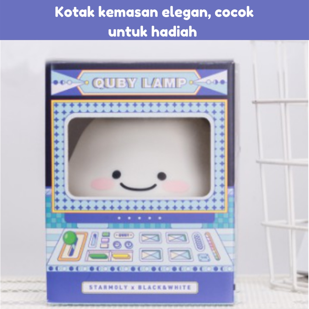 Boneka Lampu Tidur Quby si Pentol Star Moly Soft Head Touch Dimmer Ukuran 15cm