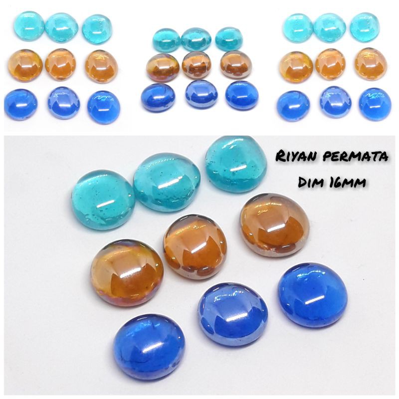 Batu permata blue topaz,golden citrine,blue safir sintetic