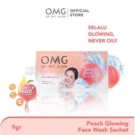 ^ KYRA ^ OMG Peach Glowing Cream And Face Wash Oh My Glow - Kemasan Sachet