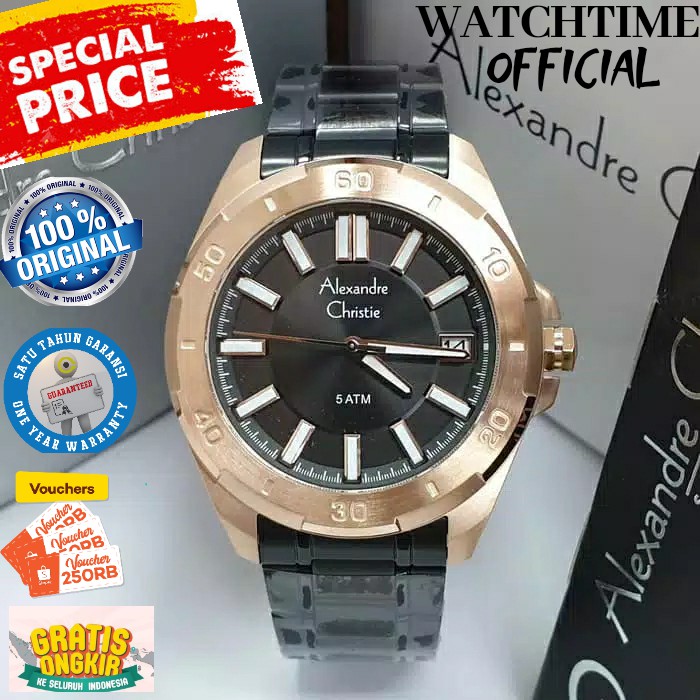 PROMO  JAM TANGAN PRIA AC ORIGINAL JAM TANGAN COWOK ALEXANDRE CHRISTIE ORI ARLOJI PRIA COWOK