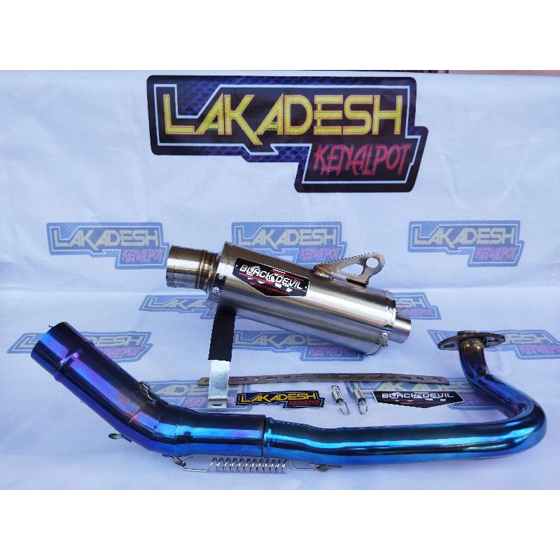 KNALPOT BLACK DEVIL LEHER BLUEMOON (INLET 38/50) BEAT MIO VARIO AEROX SCOOPY NMAX PCX ADV LEXI DLL