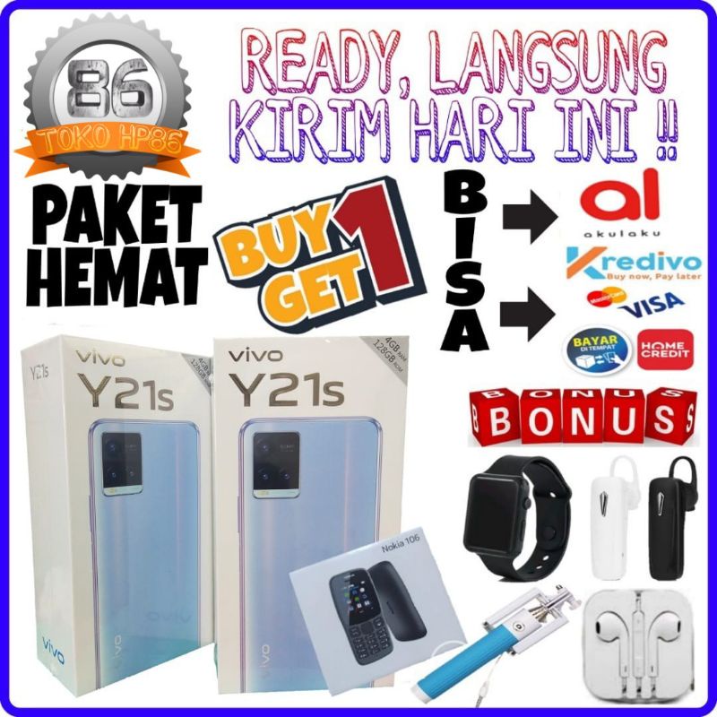 Vivo Y21s Ram 5/128gb Original 100% garansi resmi Bisa cod Bisa cicilan