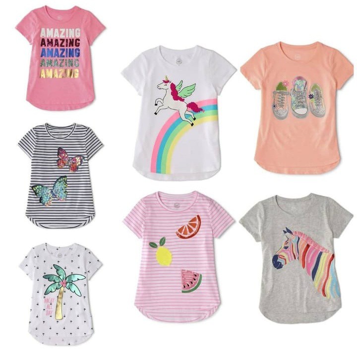 Wonder Nation Kaos Anak Lengan Pendek Sequin