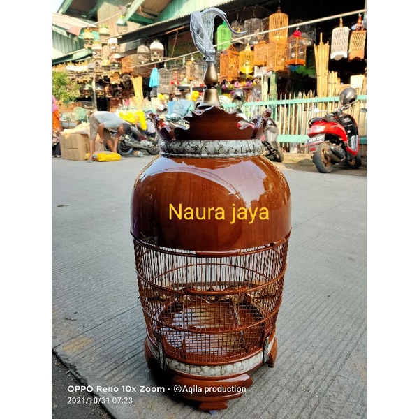 KANDANG PERKUTUT KAYU JATI POLOS JATI JAYA