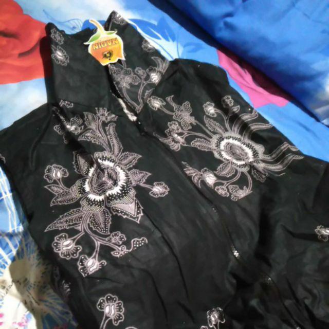 Maxy Cardi Pager Bunga Silver Batik Floral Outerwear Outer Flower Black Classic Elegant Premium Vest