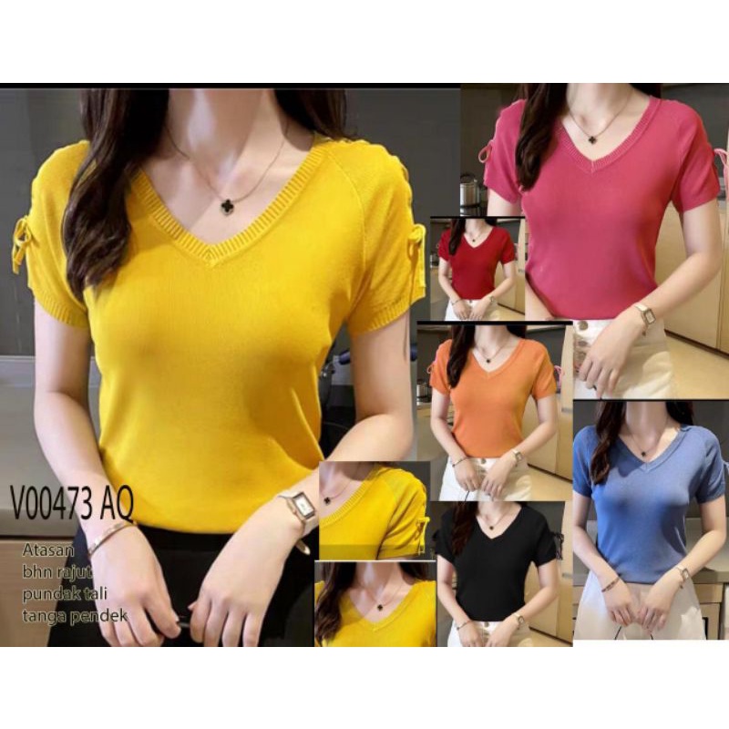 Kaos Rajut Import/Kaos Wanita Tangan Pendek