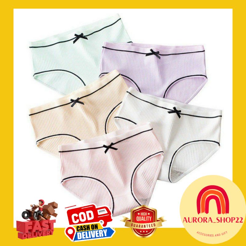 [COD] Celana Dalam Wanita CD Wanita Underware Panties CD Brief Elastis Import