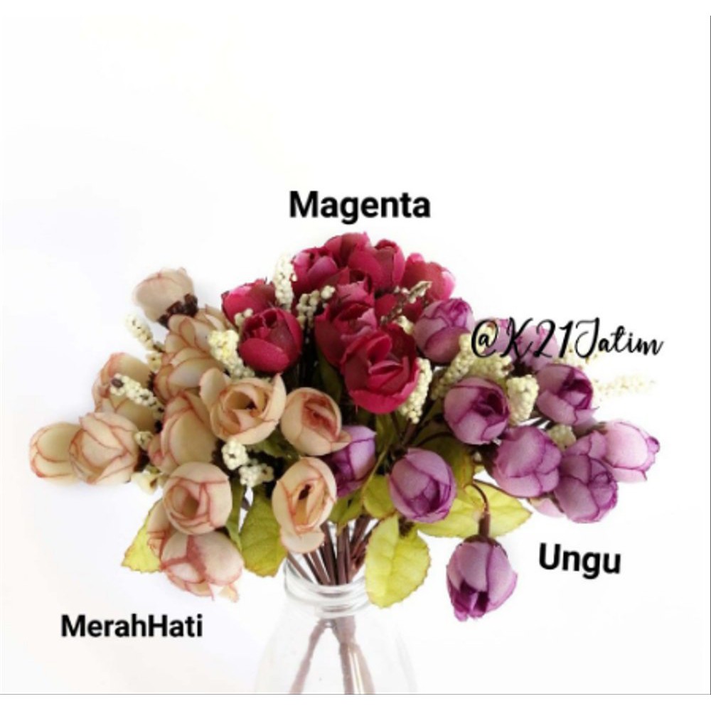 AF09 Artificial Flowers Rangkaian Buket Bouquet Bunga Tulip Mini
