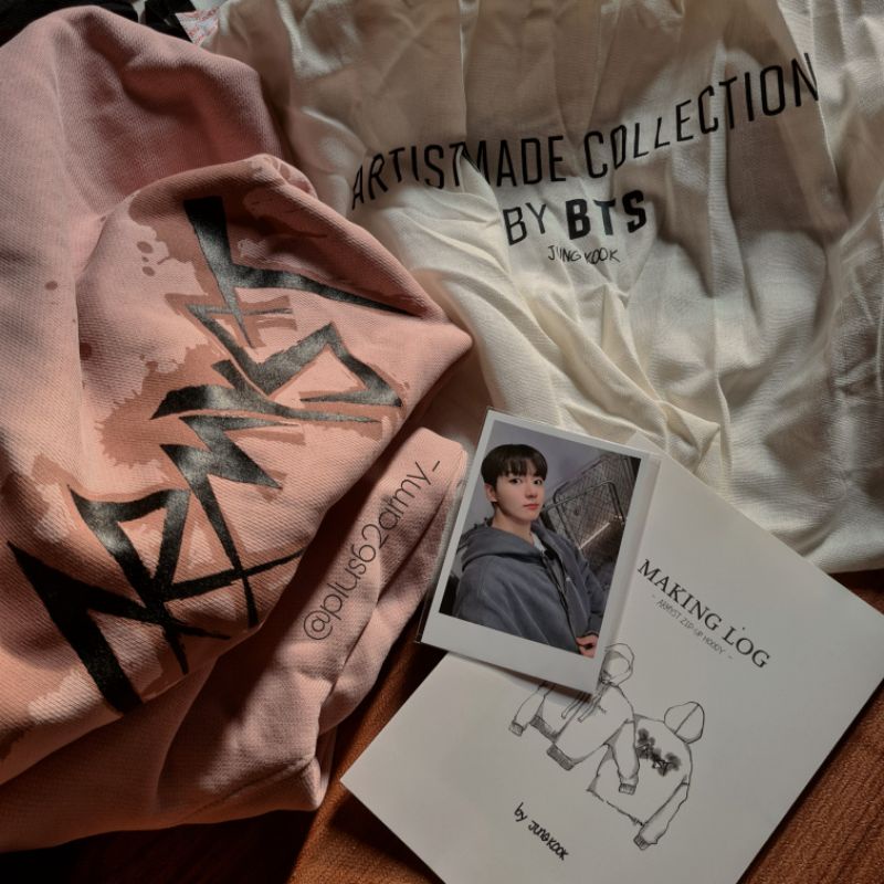 [READY STOCK] PHOTOCARD & MAKING LOG ARMYST HOODY BTS ARTIST-MADE BY JUNGKOOK
