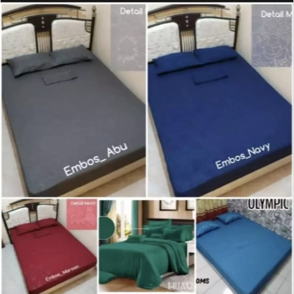 Promo Sprei Embos Polos bonita ukuran 160x200/ Seprai Polos Embos Bahan Bonita