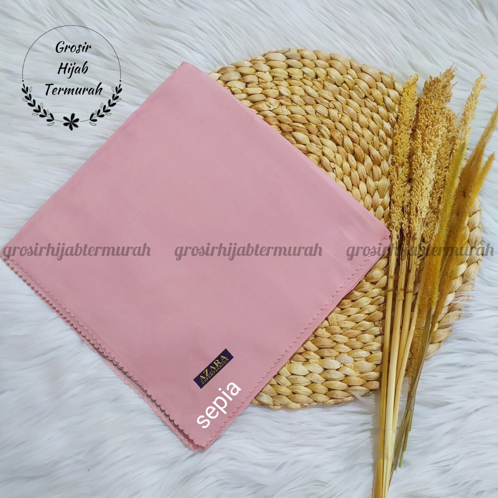 Hijab segiempat Oskara laser cut /Oscara /Japan / Jilbab voal miracle plain lasercut azara-Sepia