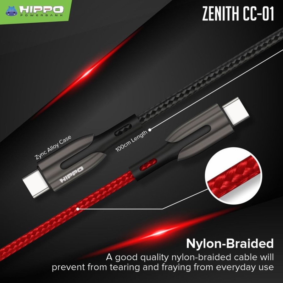 Hippo Zenith CC-01 Kabel PD USB Type C to USB Type C 60W