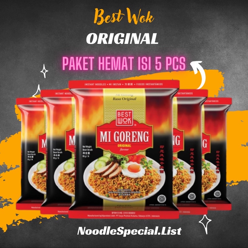 

Best Wok Mi Goreng Original Paket Hemat 5Pcs