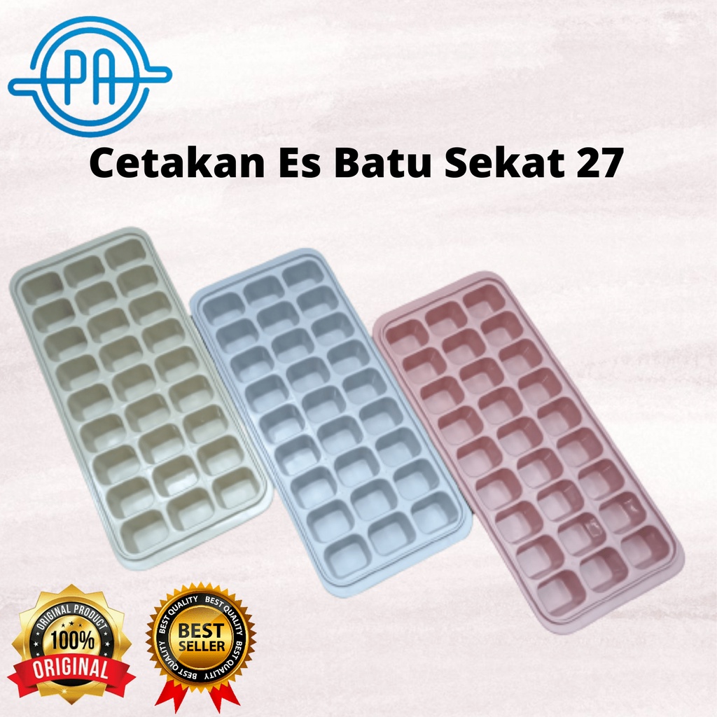 Cetakan es batu sekat 27 / cetakan es segi / cetakan es batu plastik / cetakan agar