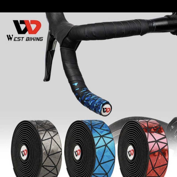 Bartape Stang Sepeda West biking Bandage sweat absorb metal gradion - Hitam