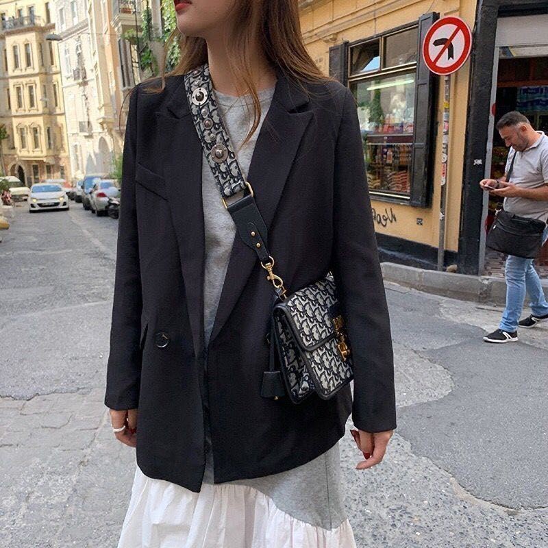 READY STOCK BLAZER IMPORT OFFICE FULL BLACK NUDE PREMIUM QUALITY JAS WANITA