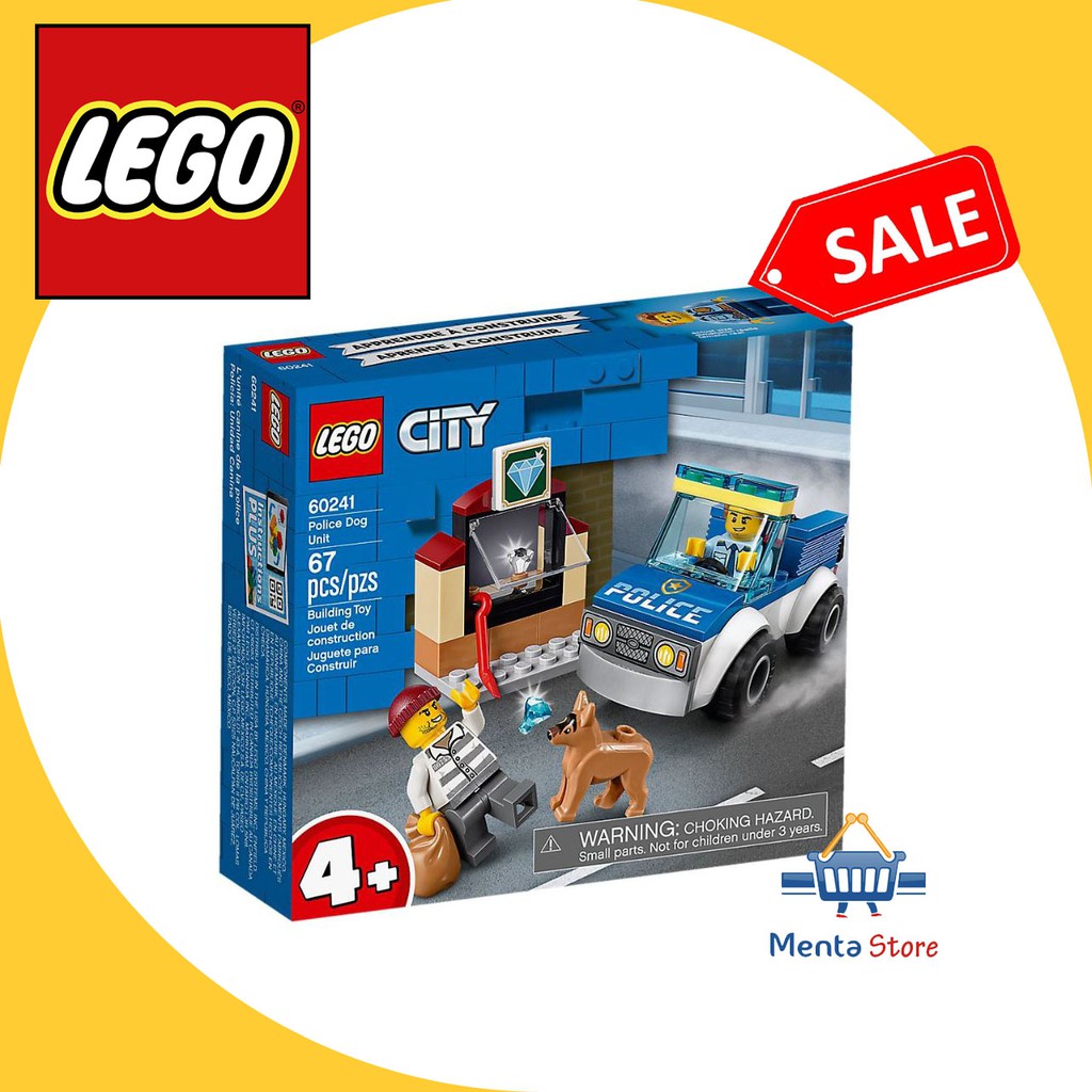 LEGO 60241 CITY Police Dog Unit Mainan Anak Polisi Anjing Asli Toys
