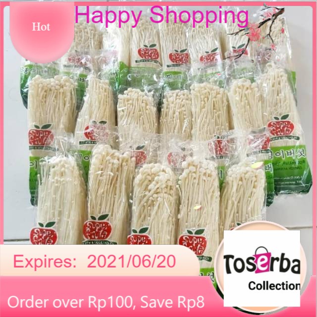 

Toserba Collection Jamur Enoki / Enoki Mushroom 100 gr Sayuran Segar Bandung - Cimahi