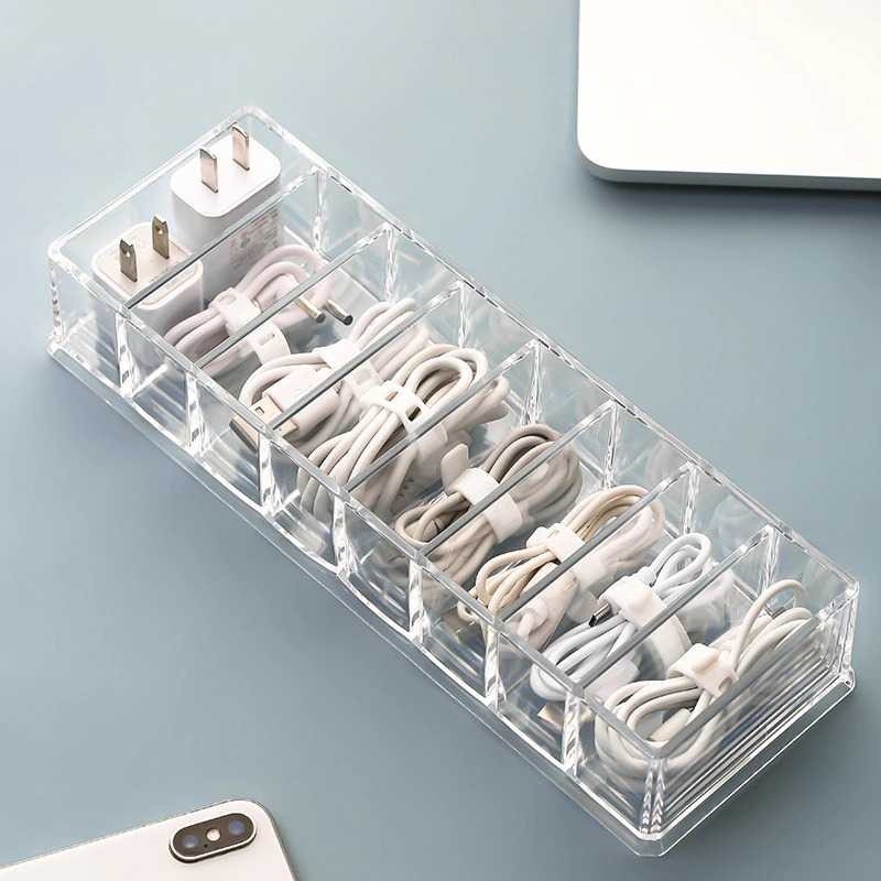 Kotak Kabel Rak Charger Organizer Cable Storage Box 8 Slot