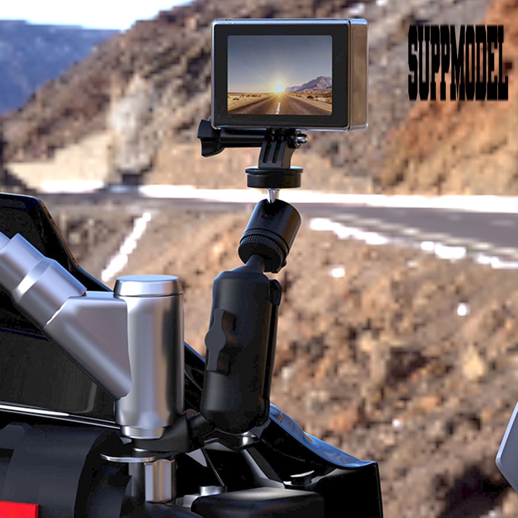 Bracket Dudukan Handphone Kamera Rotasi 360 Derajat Untuk Kaca Spion Motor