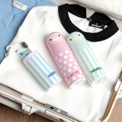 Cartoon Cute Penguin Toothpaste Cup Case Travel Portable Toothbrush Holder Case Hiking Sanitary Ware Suit Storage Box