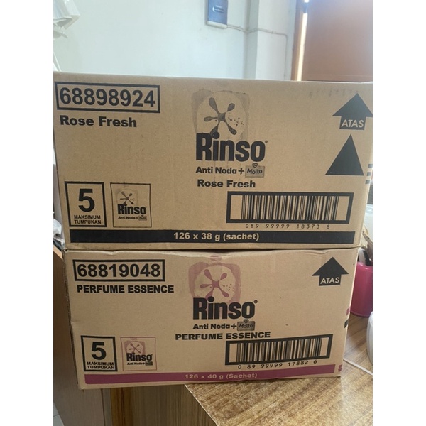 rinso bubuk 1 dus isi  10,5 lusin
