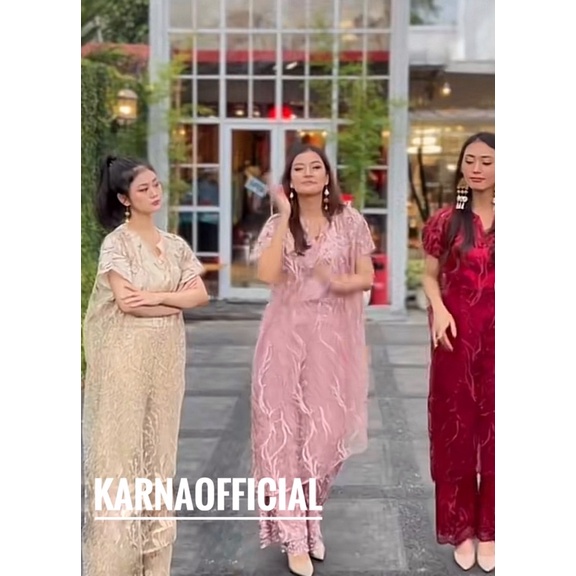 SETCEL KARMILA/kaftan elegant/kaftan setelan celana