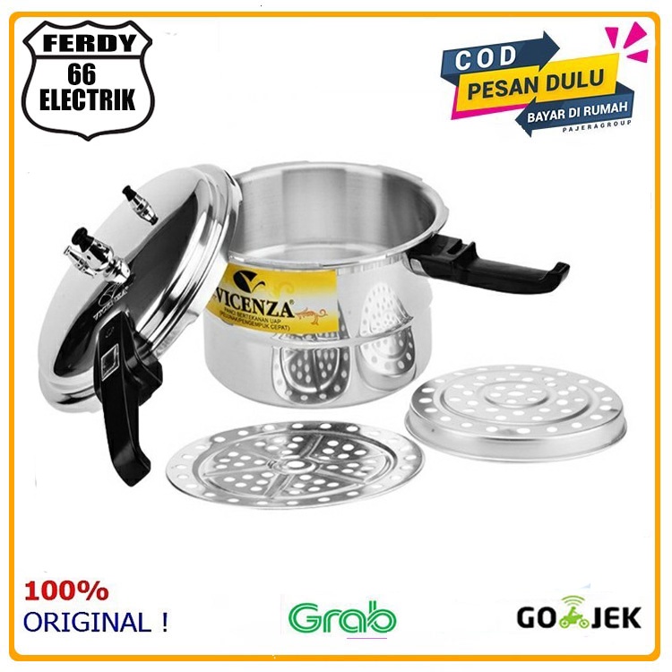 panci presto vicenza 12 liter Vicenza Pressure Cooker 12 Liter - Panci Presto