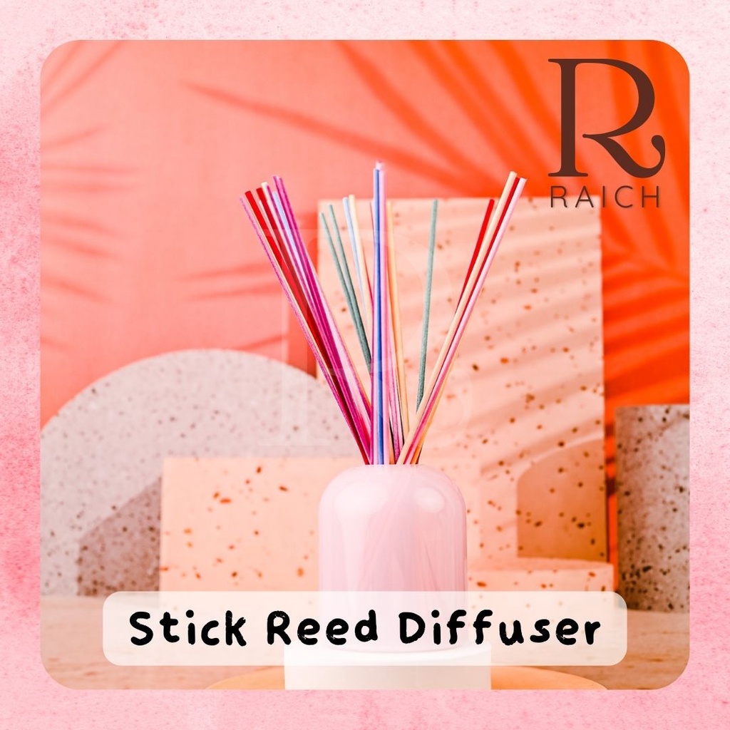 PREMIUM Home Reed Diffuser Fiber Stick Hitam &amp; Putih 3mm x 20cm humidifier essential oil rattan rotan stik