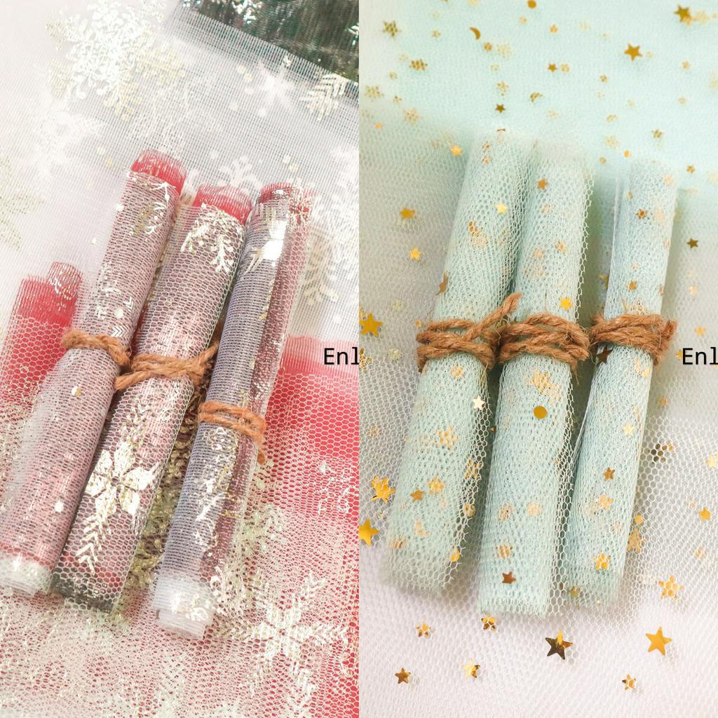 

[1 Set] Paper / Wrapping Mesh / Gold Star Tile / Winter Motif for Decorating Journaling / Scrapbook