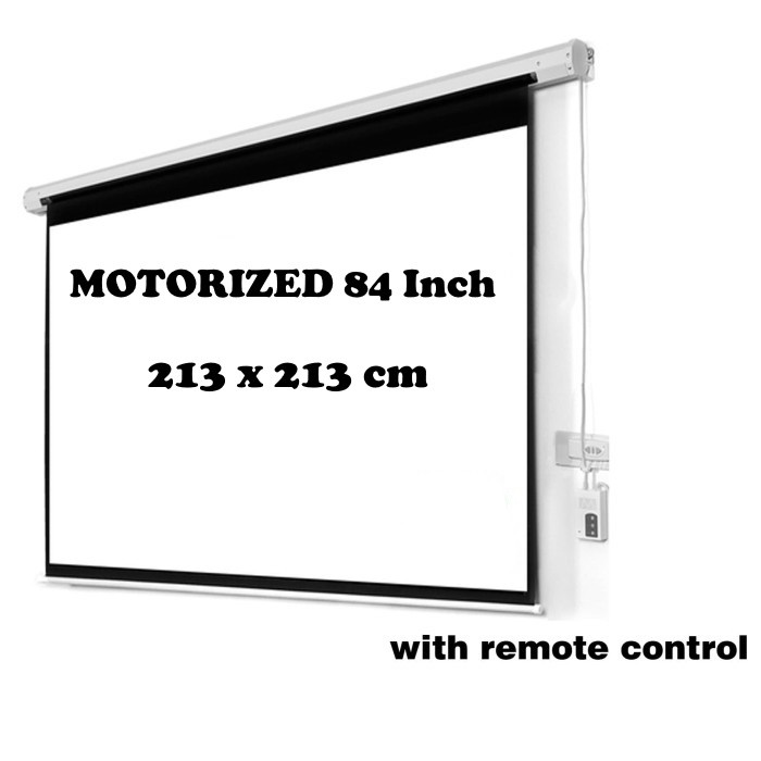 Screen Projector 84&quot; Motorized / Layar Proyektor 84 Inch Elektrik