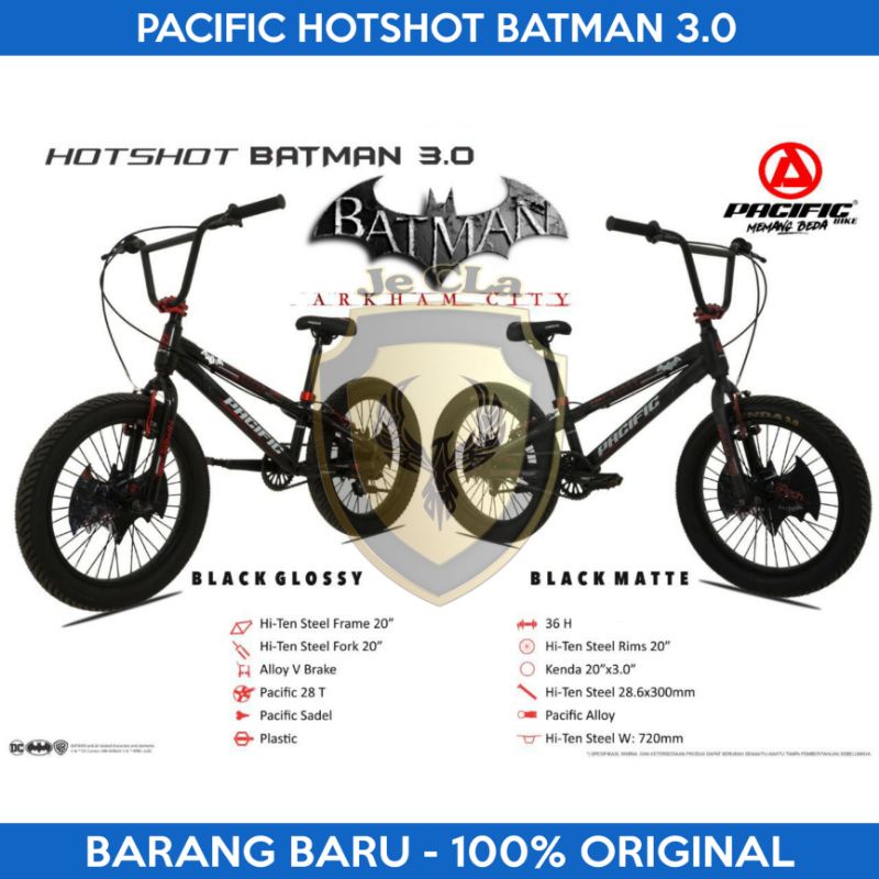 Sepeda BMX 20 Inch PACIFIC HOTSHOT BATMAN 3.0 Ban Jumbo