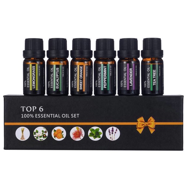 Firstsun Set Pure Essential Fragrance Oils Aromatherapy Diffusers 10ml 6PCS - RH-06